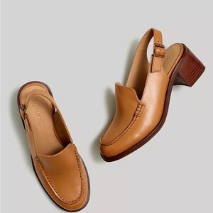 Madewell Loafers Womens 8 M Desert Camel Brown Mervin Slingback Mule Heeled